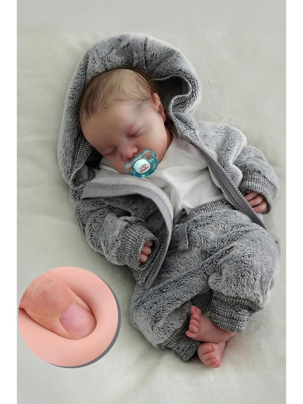 17in Full Vinyl Reborn Baby Boy Doll Sleeping Realistic Newborn